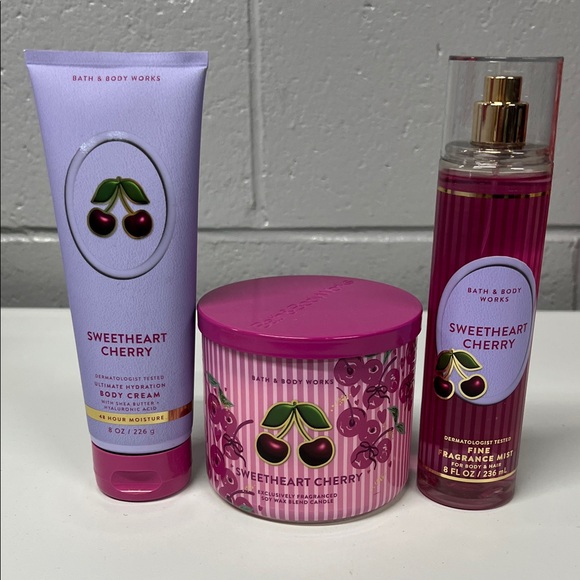 Bath & Body Works Other - Bath & Body Works Sweetheart Cherry Trio